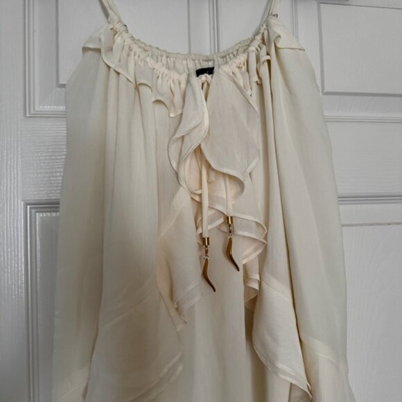 Lulus Ivory Chiffon Mini Dress - XS - Picture 5 of 7
